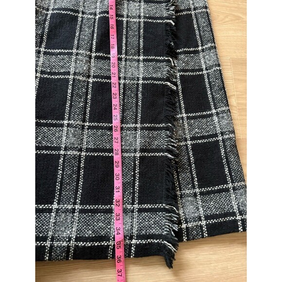TALBOTS Wool Blend Long Wrap Maxi Skirt Plaid Italian Size 4 - Picture 7 of 7